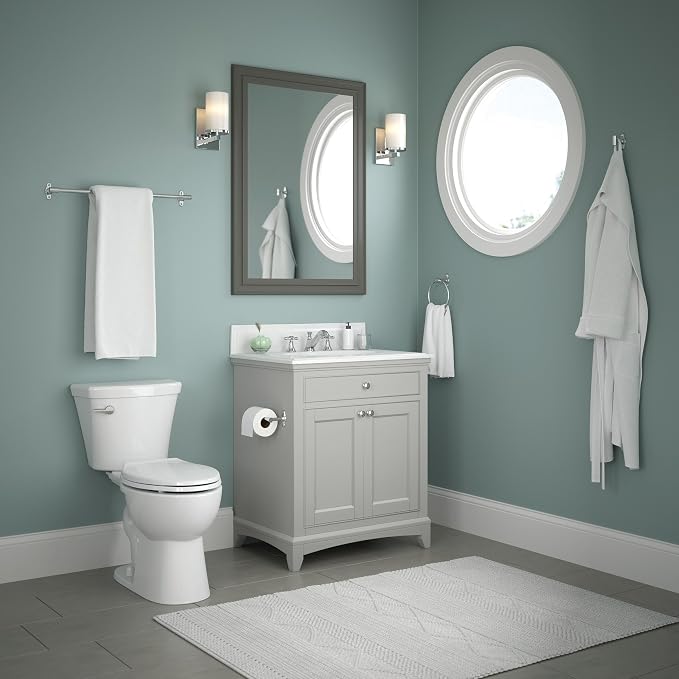 Franklin Brass Calloway 4-Piece Bathroom Set Polished Chrome 18" + 6" Towel Rack - Image 8