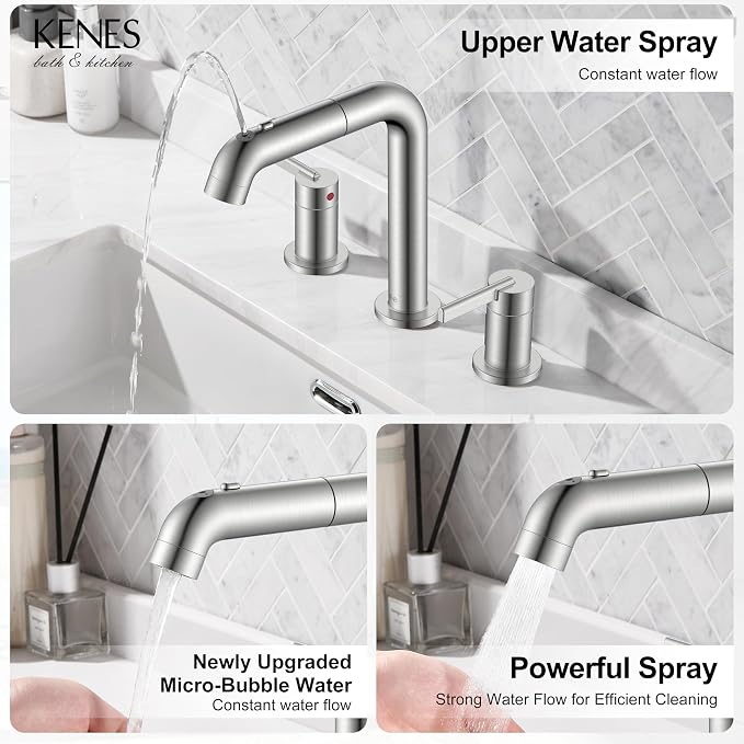 KENES Widespread Bathroom Faucet - Image 3