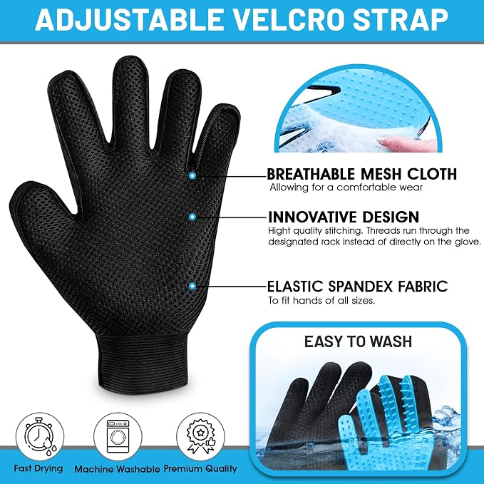 Upgrade Pet Grooming Gloves, Grooming Gloves - Image 4