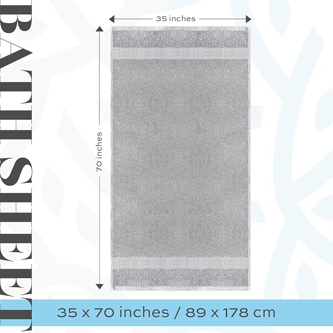 White Classic Luxury Bath Sheets Towels - Image 4