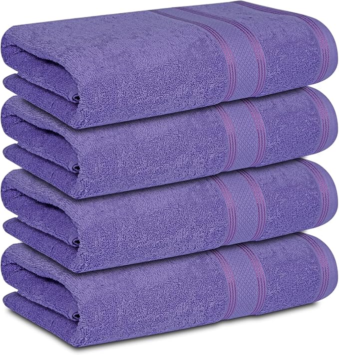 Casa Lino Lavender Bath Towels Set of 4 - Image 2