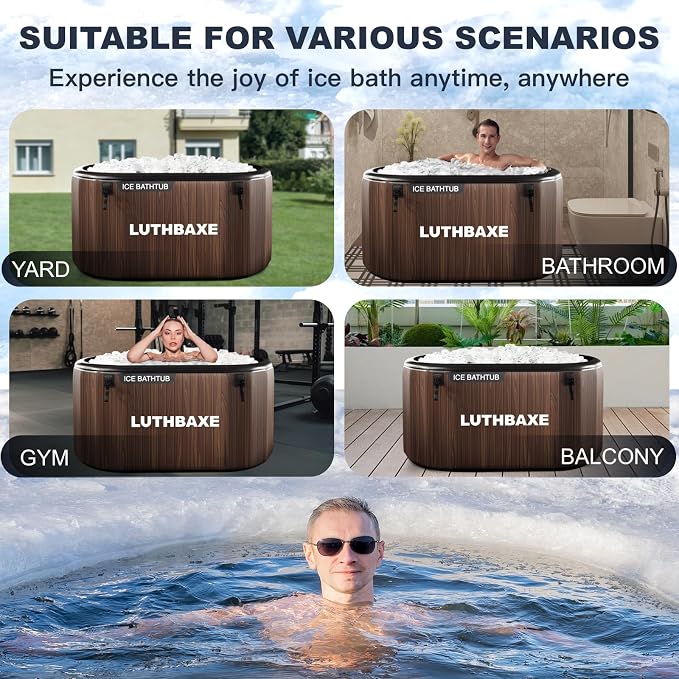 Cold Plunge | Upgraded 218 Gallon Inflatable Ice Freestanding Bathtub - Image 5