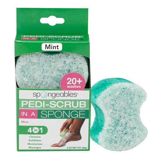 Spongables Pedi Scrub Foot Exfoliating 20+ Wash Sponge by Spongeables