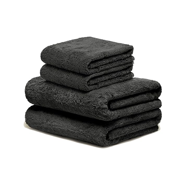 Italic Serene Ultraplush Cotton Towel Set, 2 Bath Towels + 2 Hand Towels by Italic