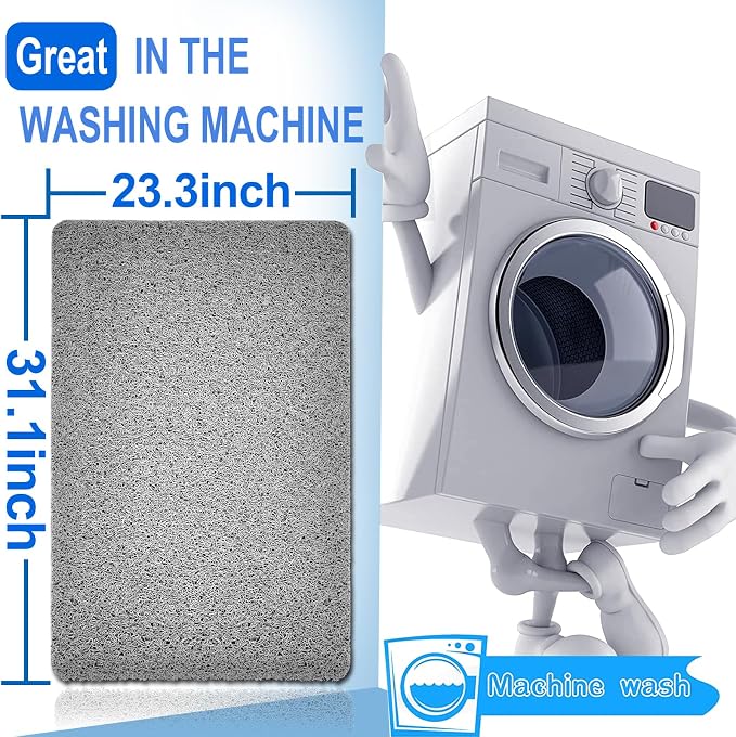 Shower Mats Non Slip for Elderly, 24x32’’Lager Loofah Bath Mats for Shower - Image 2