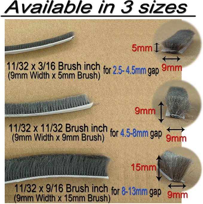 Brush Weather Stripping Window Insulation Sealer - Image 4