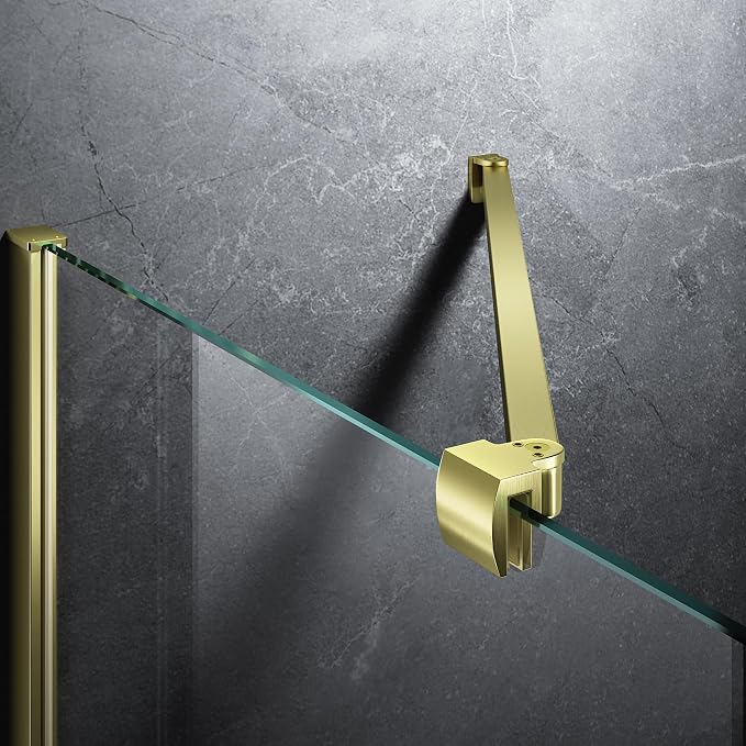 Frameless Shower Door Support Bar, Stainless Steel Wall-to-Glass Support Arm to by Unknown