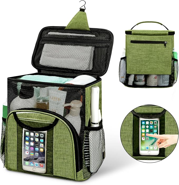 Attmu Portable Shower Caddy College Tote Bag, Quick Dry Hanging Toiletry Bag by Attmu