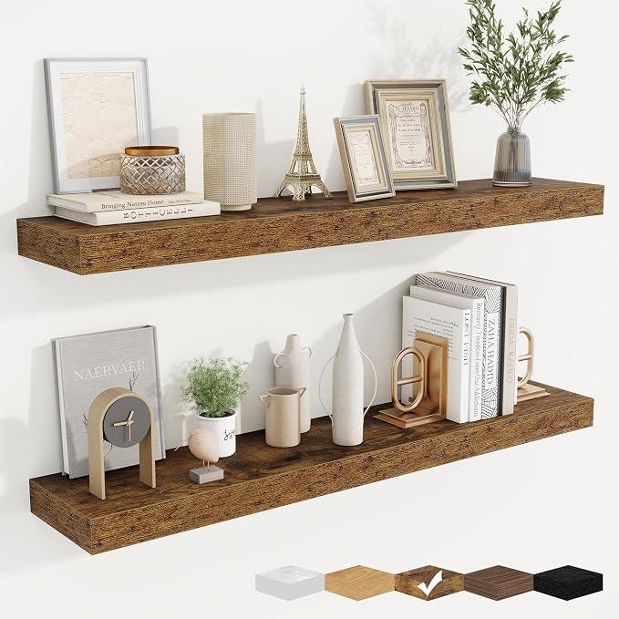 fuqing Floating Shelves for Wall, Wall Mounted Wood Floating Shelf by Fuqing