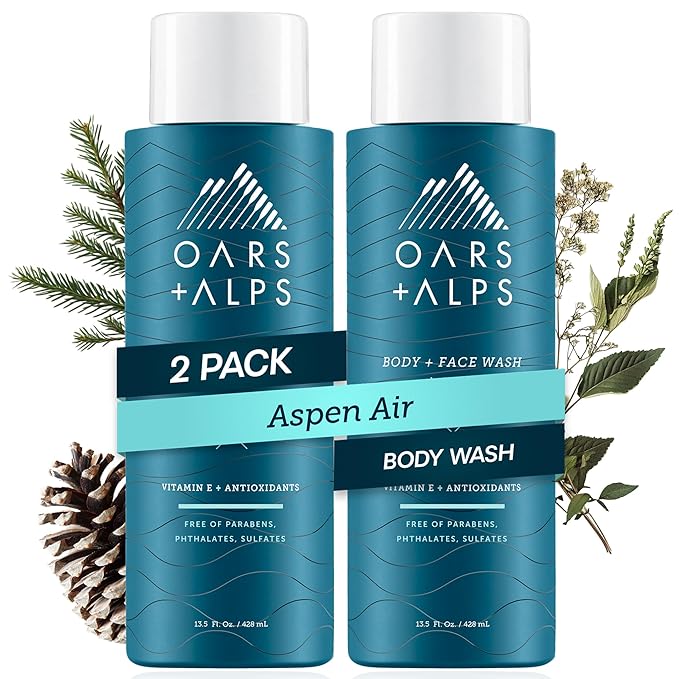 Oars + Alps Body and Face Wash for Men, Mens Body Wash & Face Cleanser by OarsAlps
