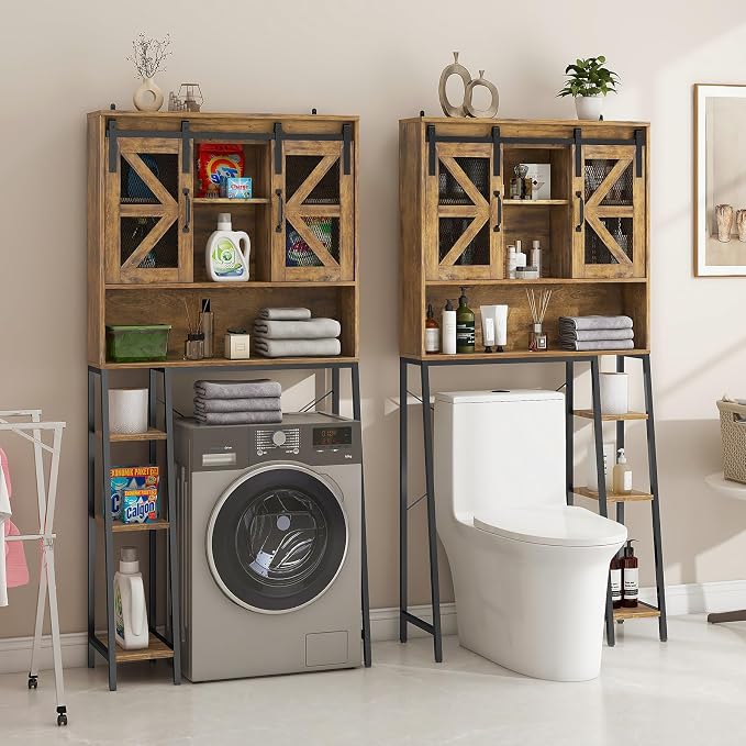 Vabches Over The Toilet Storage Cabinet, Farmhouse Storage Cabinet Over Toilet - Image 4