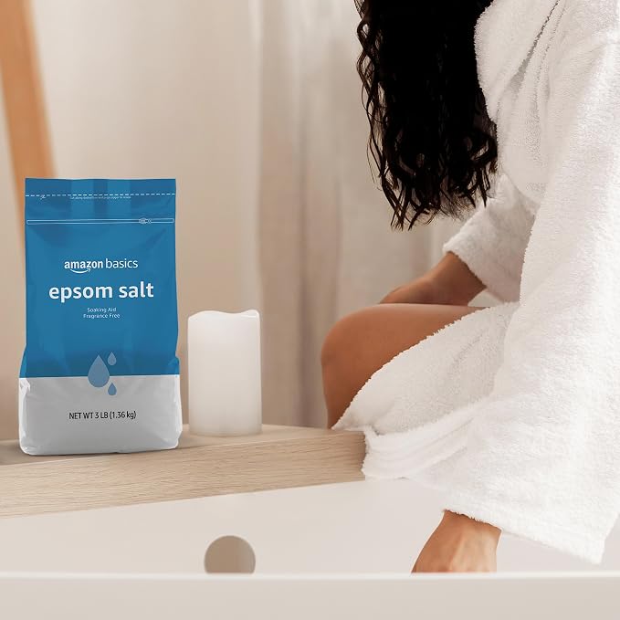 Amazon Basics Epsom Salt Soak, Magnesium Sulfate USP, 3 Pound - Image 4