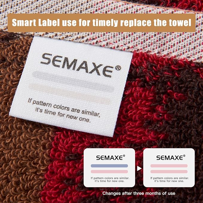 SEMAXE 18-Pack Bath Towel Set Include 6 Bath Towels, 6 Hand Towels, 6 Wash - Image 4