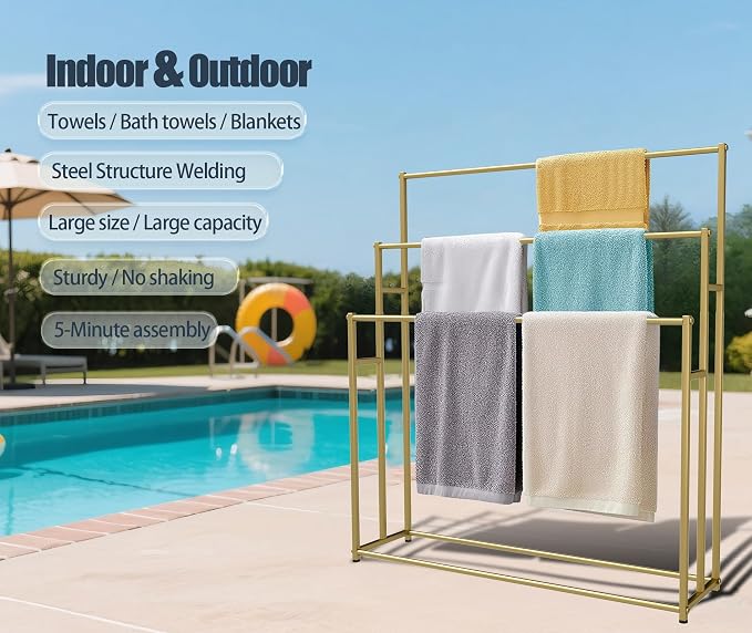 3 Tier Standing Towel Rack - Image 2