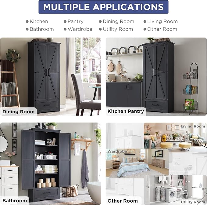 Farmhouse Kitchen Pantry Cabinet - Image 4