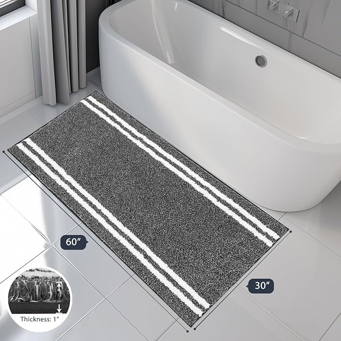 PURRUGS Bathroom Rug Non-Slip Machine Washable 30" x 60", Super Absorbent and - Image 7