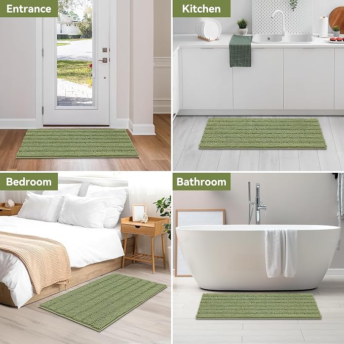 Bcoimo 44"×24" Chenille Bath Mat – Non-Slip - Image 7
