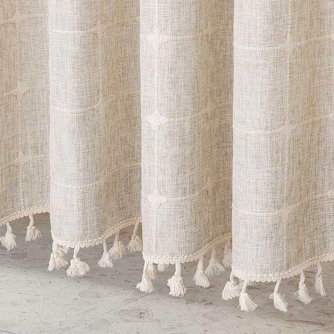 MitoVilla Boho Small Stall Shower Curtain 36 x 72 - Image 5