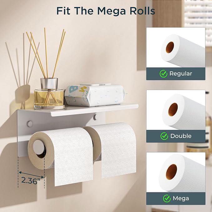 FORIOUS Double Toilet Paper Holder - Image 2