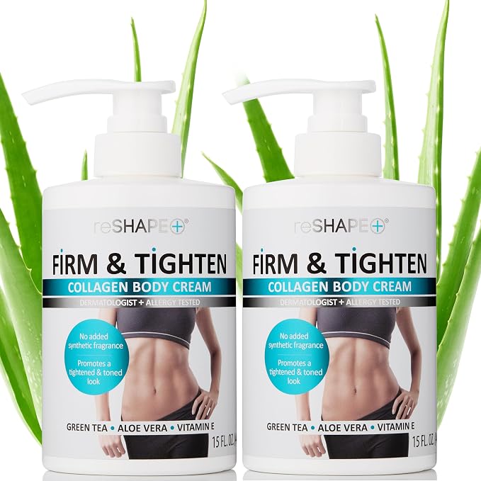 Reshape+ Collagen Cream Moisturizer Body Lotion & Face Cream | Dry Skin Rescue by reSHAPE