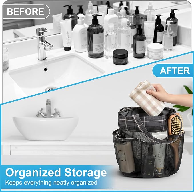 Mesh Shower Caddy Portable, Bathroom Caddy Organizer - Image 4
