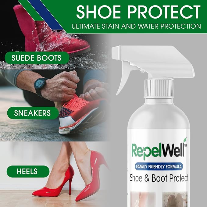 Shoe & Boot Stain & Water Repellent Eco-Friendly, Pet-Safe Spray Keeps Fabric - Image 4