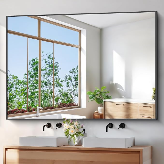 BONEWEI Bathroom Mirror, 60x40 inch Bathroom Mirrors by BONEWEI