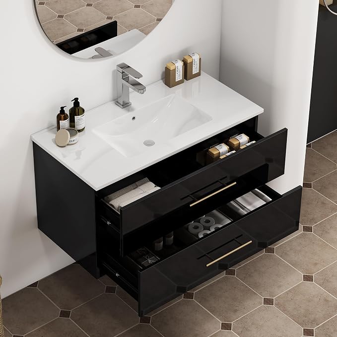 36" Wall Mounted Bathroom Vanity - Image 5