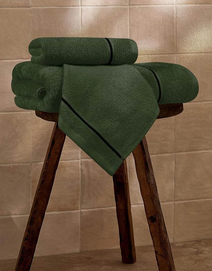 MyOwn Ultra Soft 3 Pack Cotton Towel Set, Contains a Bath Towel 28x55 inch - Image 5