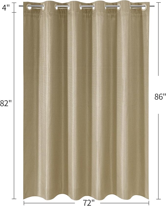 MitoVilla No Hooks Needed Extra Long Shower Curtain Liner Set - Image 7
