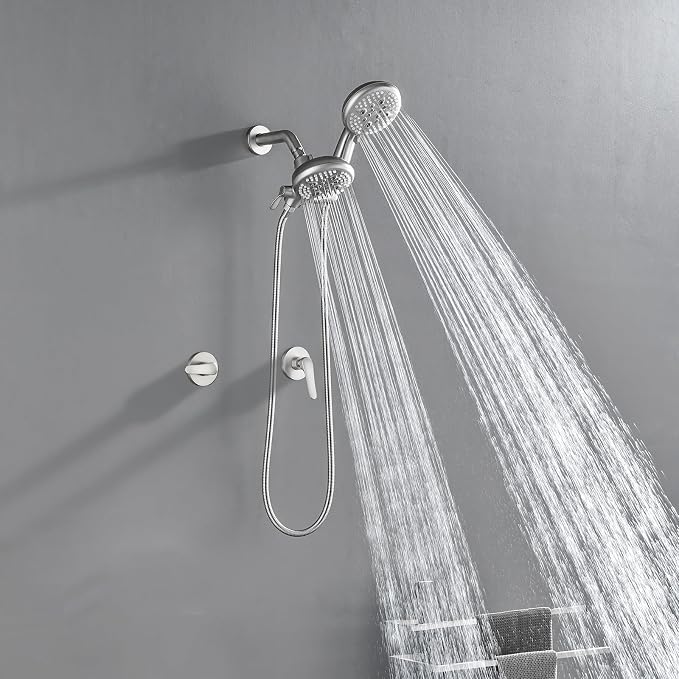 2 Handle Shower Faucet Shower System Complete 2 in 1 Shower Combo Set - Image 7
