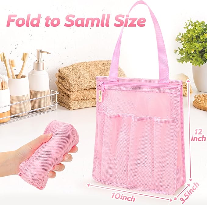 Mesh Shower Caddy Portable, Gym Travel Camp Dorm Room Essentials - Image 7