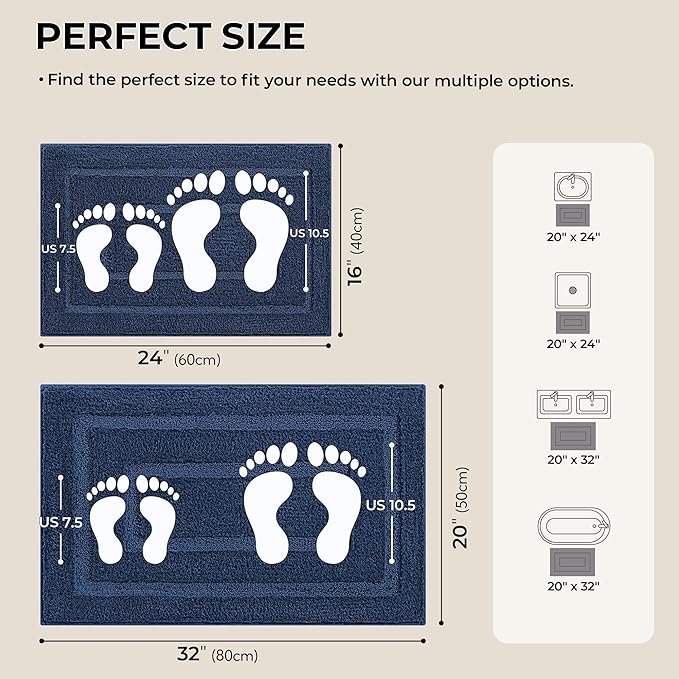 GRANNY SAYS Bathroom Rugs Sets 2 Piece, Soft Bath Mats - Image 2