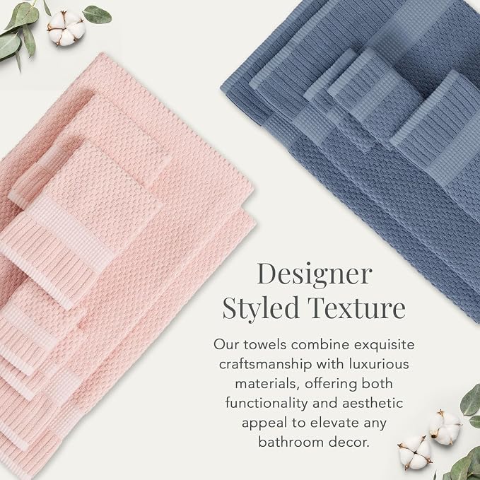 NY Loft 100% Cotton Bath Towel 4 Pack | Super Soft & Absorbent Quick-Dry Bath - Image 4