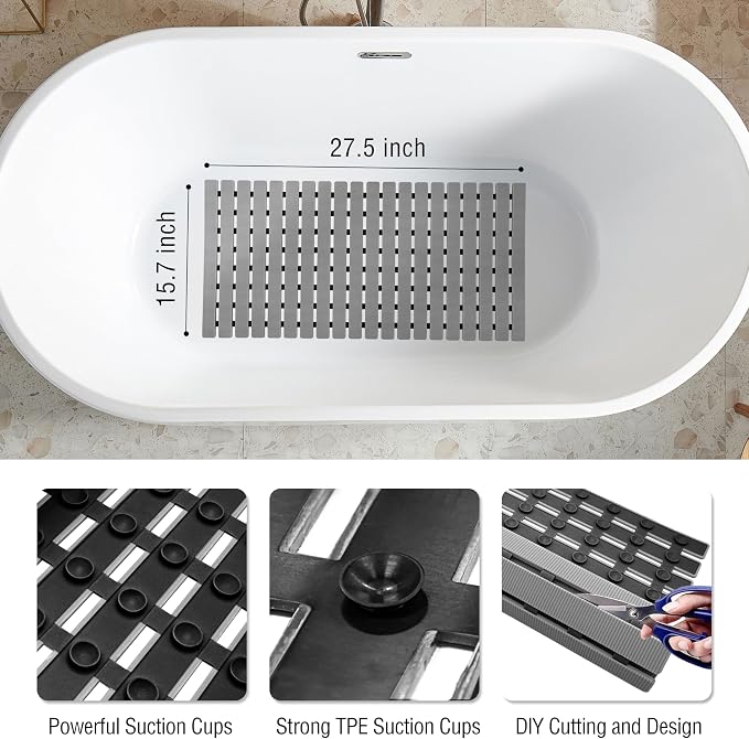 MBOSS Bathtub Mat Non Slip, Shower Mat - Image 3