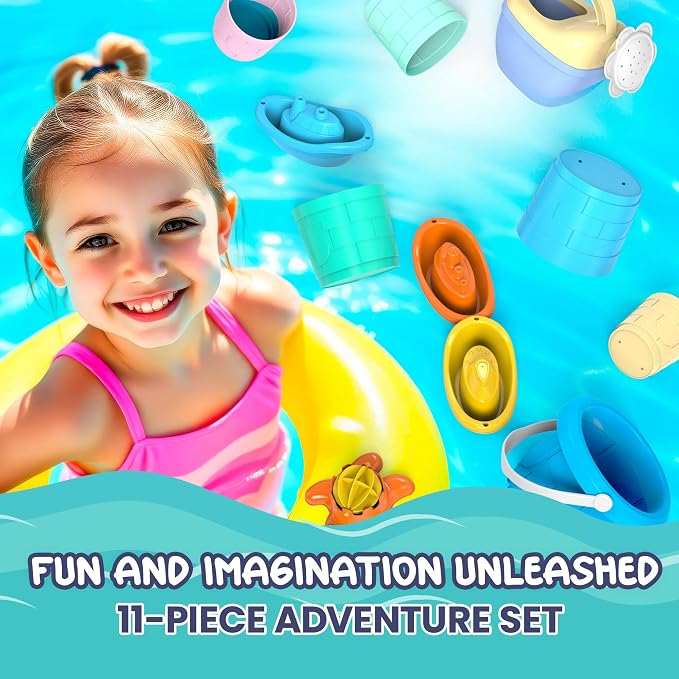 Water Time Buddies – 11pcs Toddler Water Toy Set - Image 2