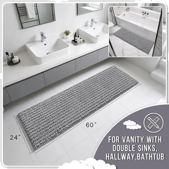 Yimobra Bathroom Runner Rug 60x24 Inch - Image 2