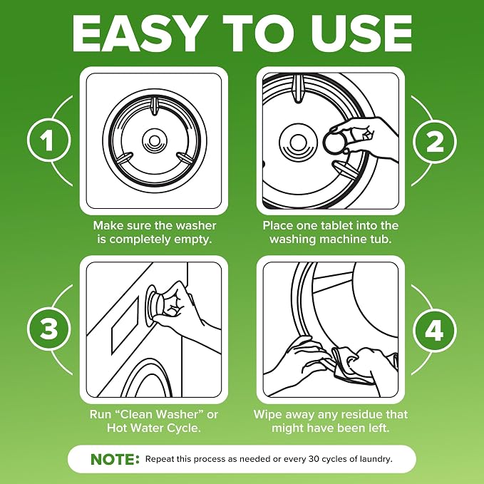 Renuv Heavy Duty Washing Machine Cleaner Descaler Tablets - Image 6
