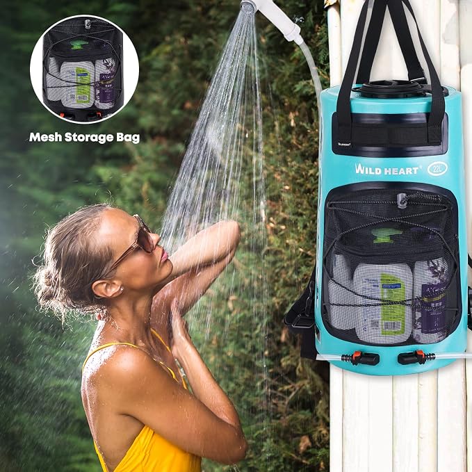 WILD HEART Camping Shower 22L/ 12L Portable Shower - Image 4