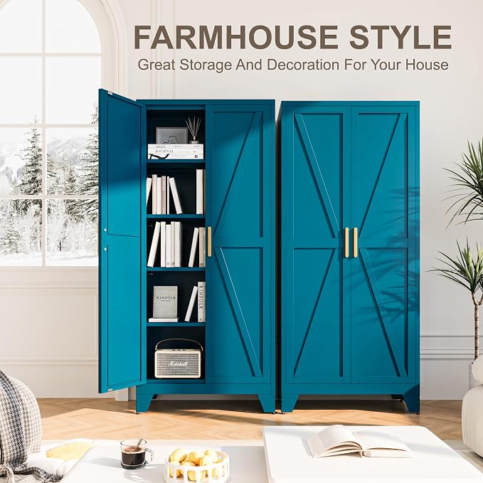 71H Tall Metal Storage Cabinet - Image 3
