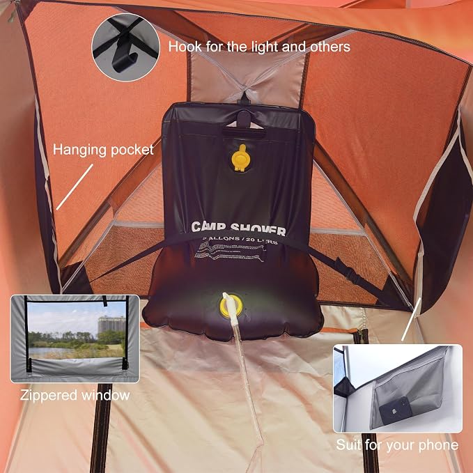 Outdoor Shower Tent Changing Room Privacy Portable Camping Shelters - Image 5