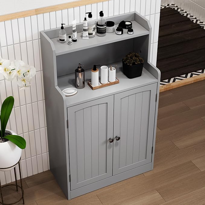 40 Inch Bathroom Storage Cabinet, Freestanding Organizer - Image 6
