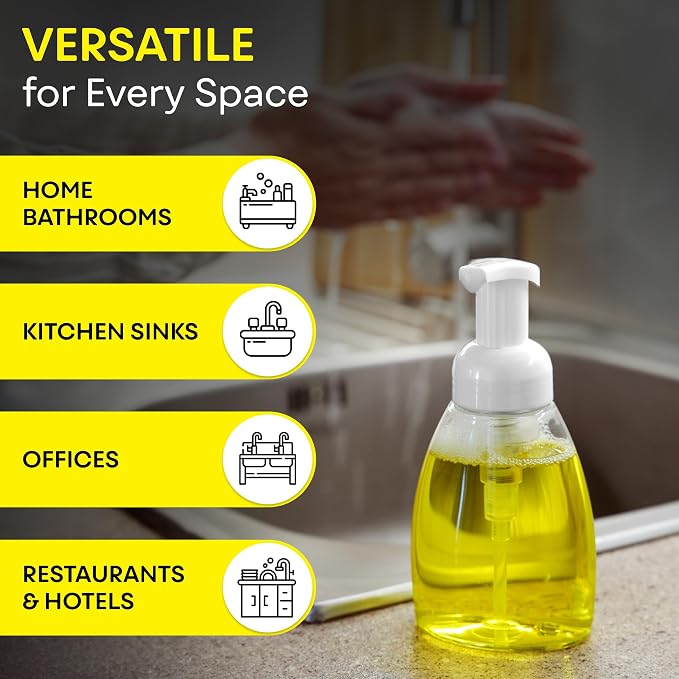 BRIGHTFROM Foaming Soap Dispenser Pump Bottles, BPA Free Empty Refillable - Image 6