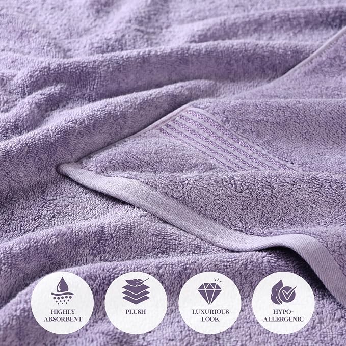 Superior Egyptian Cotton Bath Towel Set, Home Bathroom Towels, Guest Bath - Image 6