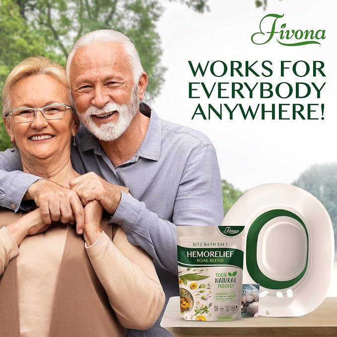 Fivona 2-in-1 Sitz Bath Soak Kit Over The Toilet Seat - Image 4