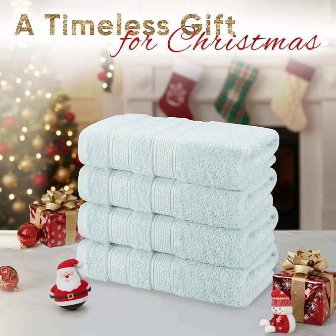 American Soft Linen Salem 100% Cotton Turkish 4 Piece Hand Towels - Image 2