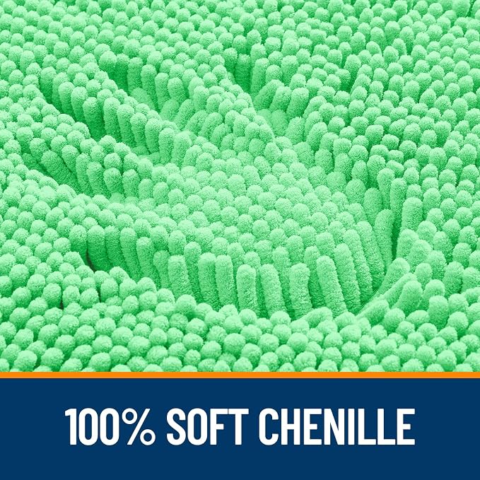 OLANLY Bathroom Rugs 30x20, Extra Soft Absorbent Chenille Bath Rugs, Rubber - Image 3