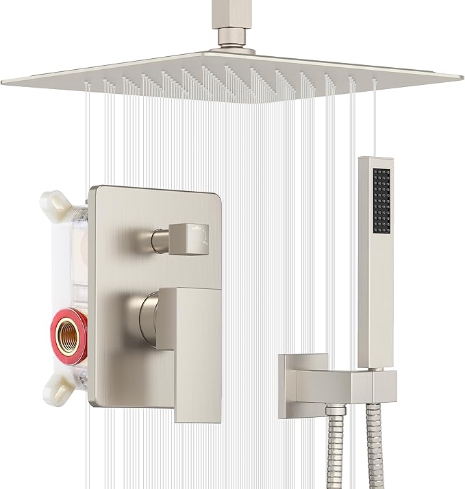 ESNBIA Shower System, 12 Inches Rain Shower Head by esnbia