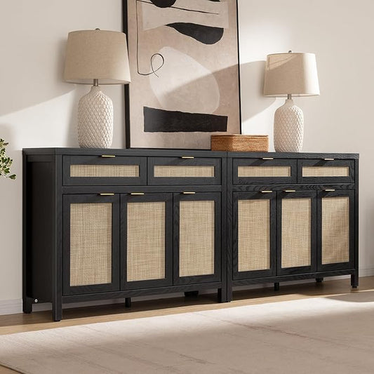 SICOTAS Rattan Sideboard Buffet Cabinet by SICOTAS