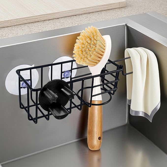 Sponge Holder Smile Face with Dish Cloth Hanger - Image 3